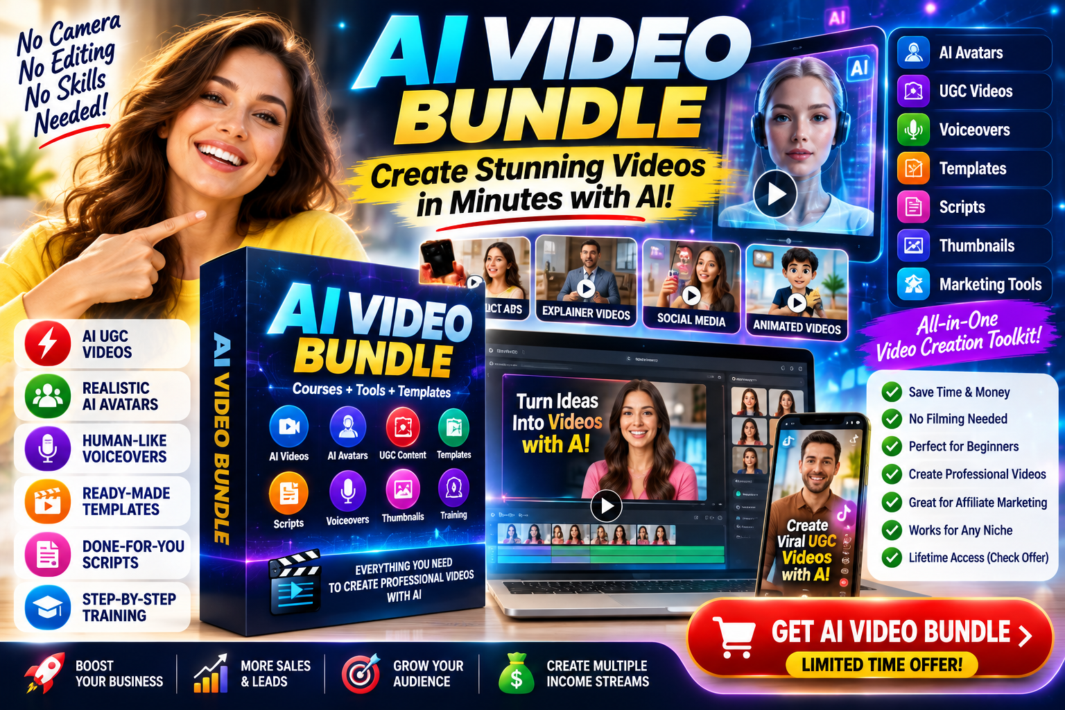AI Video Bundle Marketing Banner